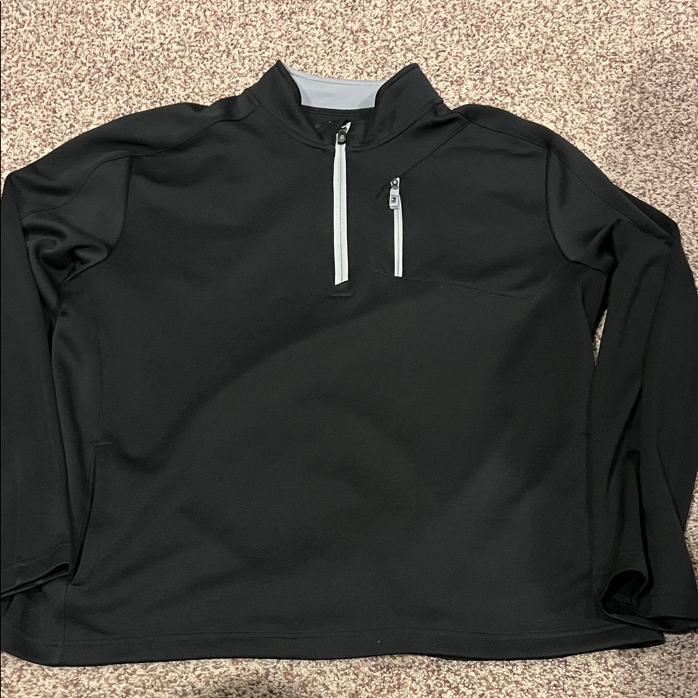 Long sleeve black quarter zip golf shirt